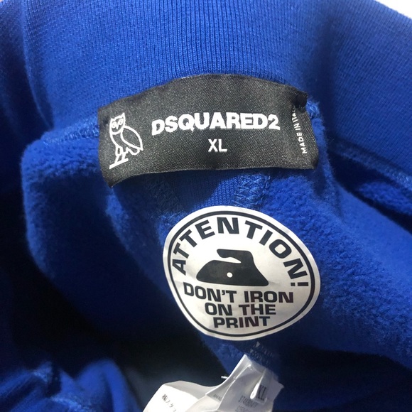 OVO x D2Squared Blue Sweatpants XL Never Worn Brand new abs Authentic, - Picture 4 of 8